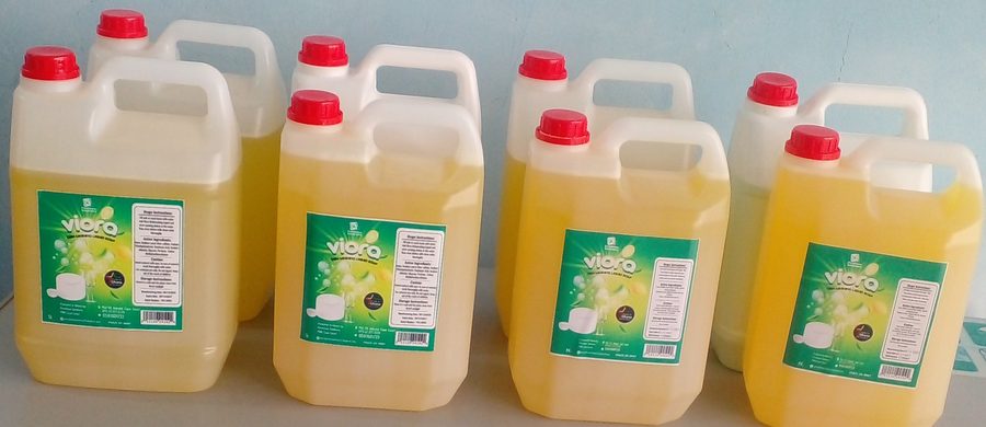 Viora dishwashing liquid soap, 5 litre jerrycans